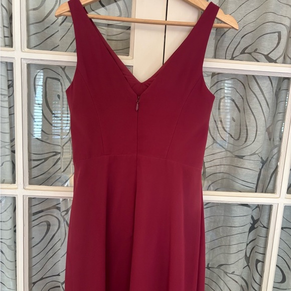 Azazie raspberry red bridesmaid sleeveless maxi dress - Picture 6 of 12